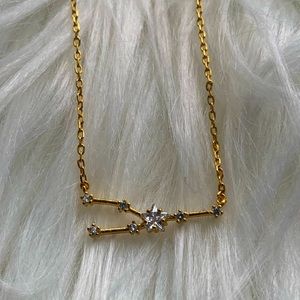 Gold Taurus Constellation Necklace | Lobster Clasp | Adjustable Length